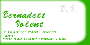 bernadett volent business card